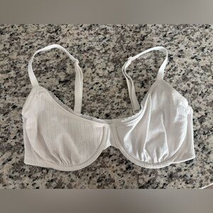 Pointelle White Bralette